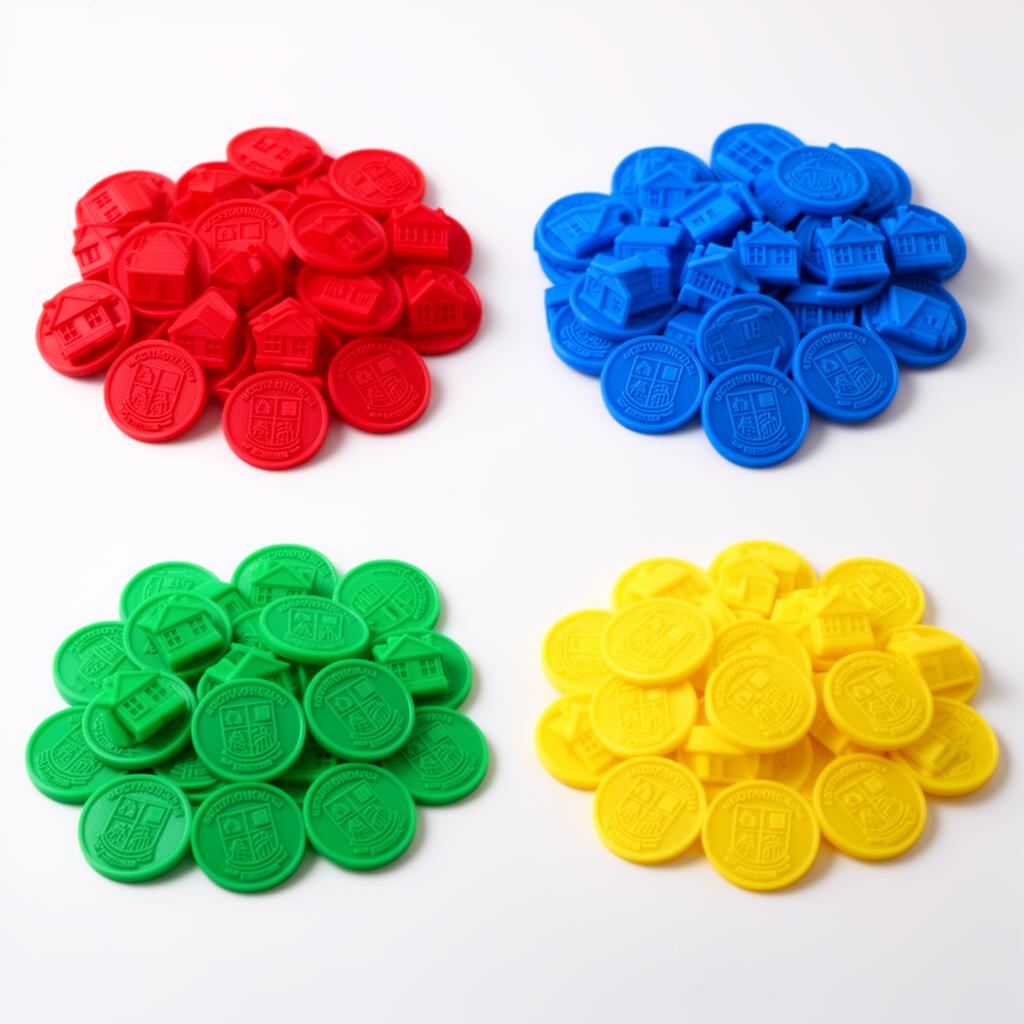 House Point Token Set — 4 Houses — House Point Tokens