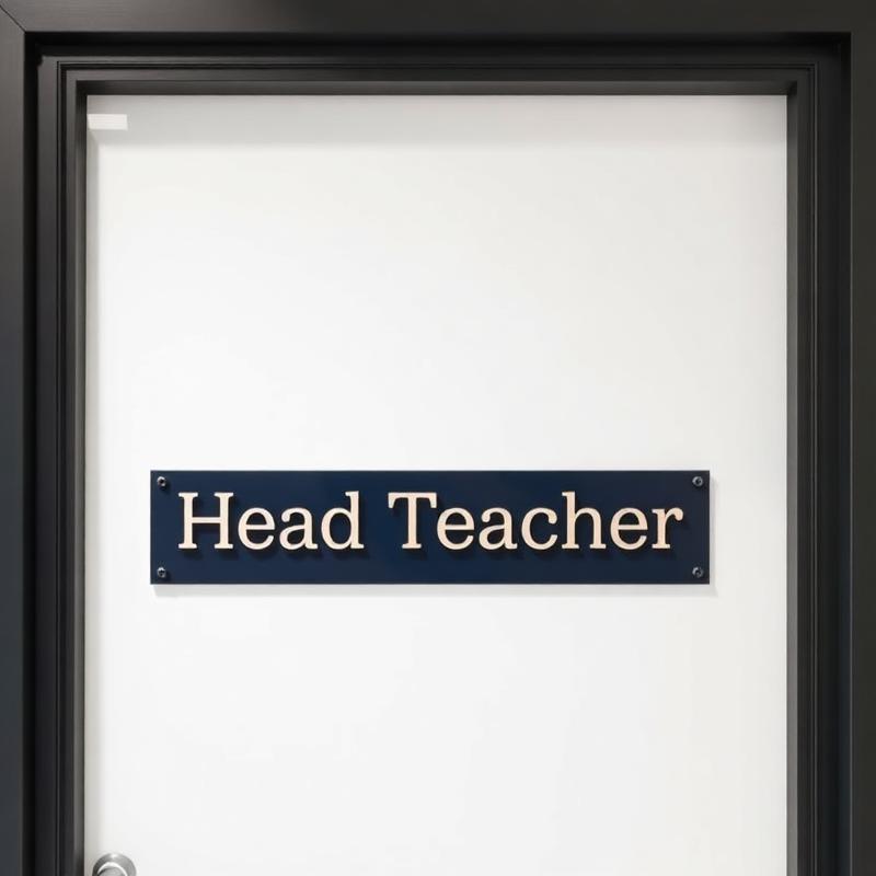 Head Teacher Office Sign — Door Name Plates